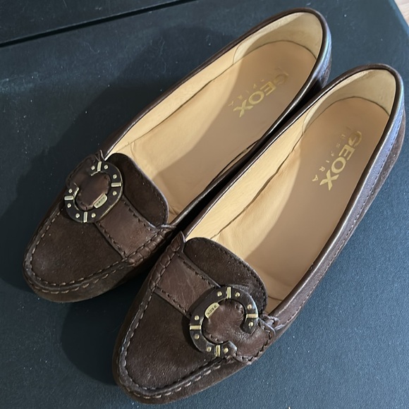 Geox Respira EUC brown suede women's loafer size EU 38 - Picture 1 of 15